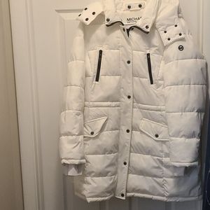 White Michael Kors puffy jacket